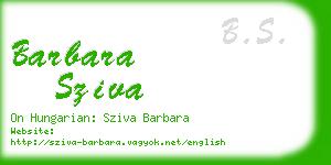 barbara sziva business card